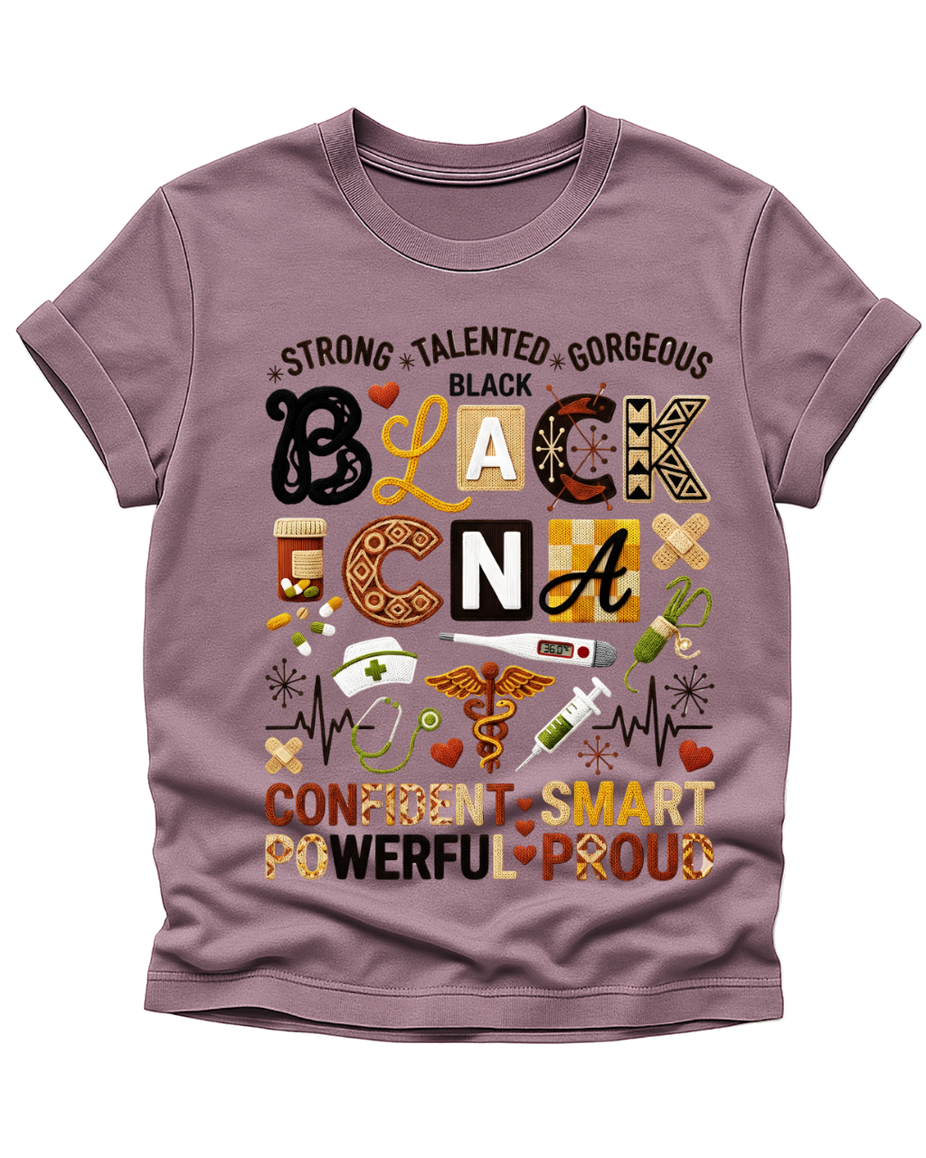 Strong. Talented. Gorgeous. Black CNA T-shirt